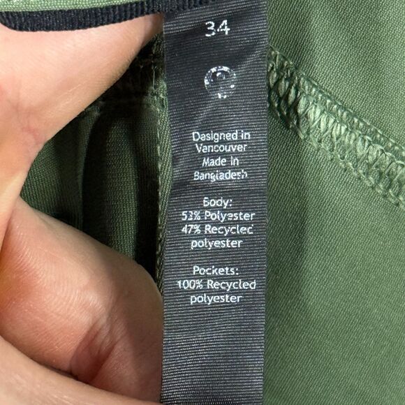 Lululemon Pants Mens 34x31 Green ABC Classic Fit Stretch Warpstreme 5 Pocket - Picture 3 of 15